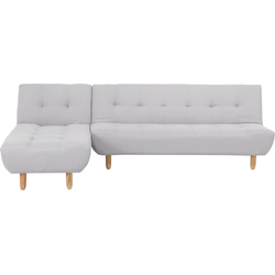 ALSTEN - Hoekslaapbank - Lichtgrijs - Rechts - 257 cm - Polyester