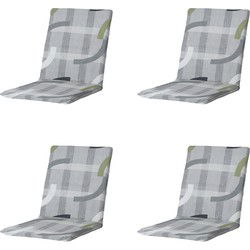 Madison -  Stapelstoelkussen Tess sage - Ca. 97x49 cm - Set van 4