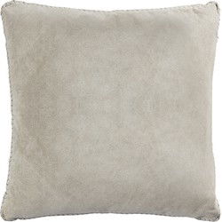 PTMD Suky Taupe Suede Leather Cushion Square L
