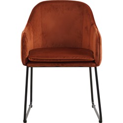 Livingfurn Benthe Rust Copper Velvet