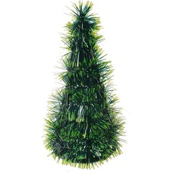 Clayre & Eef Kerstdecoratie Kerstboom Ø 12x25 cm Groen Kunststof