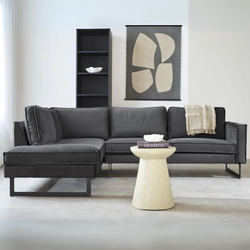 Hoekbank Quinn velvet antraciet links