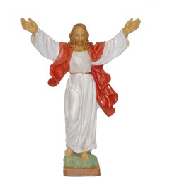 Jezus beeld - H25 cm - polystone - kerstdecoratie - Kerstbeeldjes