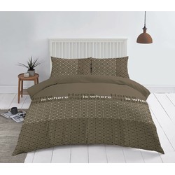 Luna Cotton Rich Collection - Dekbedovertrek - Home Is Home - Zand