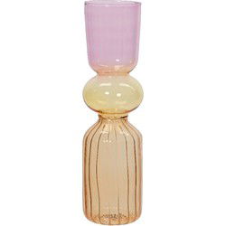 Vaas glas d8,50h30,80 cm multi