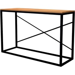 Console decor noten en zwart L100 cm - Nero