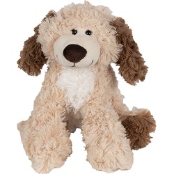 Clayre & Eef Knuffel Hond 21 cm Bruin Pluche