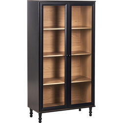 TINGLEDALE - Vitrinekast - Zwart - 80 cm - Hout