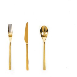 HV Cutlery Stainless steel - Gold - set of 12