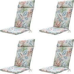 Madison -  Tuinstoelkussen Hoge Rug Cala natural - Ca. 120x50 cm - Set van 4