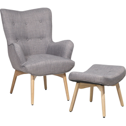 VEJLE - Fauteuil - Lichtgrijs - Polyester