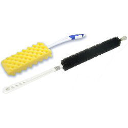 Radiatorborstel set - 2-delig - 63 cm - schuimspons - 46 cm - schoonmaakborstel - plumeaus