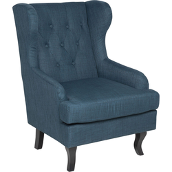 Beliani ALTA - Fauteuil-Blauw-Polyester