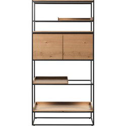 Boekenkast Eikenhout Naturel - 38x90x180cm - Kast Rivoli