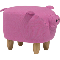 Beliani PIGGY - Dierenhocker-Roze-Polyester