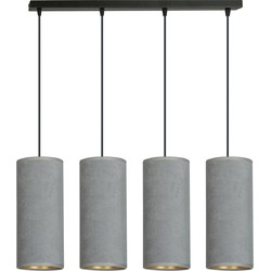 retro hanglamp Rizzo Zwart 4-lichts