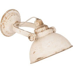 Clayre & Eef Wandlamp Wit IJzer
