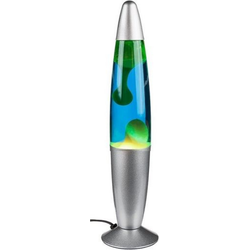 MISOU Lavalamp - voor Kinderen - Groen Blauw - Raketvorm - 20W - 34 cm - met Stekker