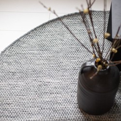 Vloerkleed Gerecycled Materiaal Rond Ciro Grijs Grijs,Blauw - Gerecycled-materiaal