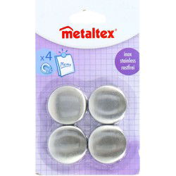 Metaltex Magneten Rond 4 Stuks RVS