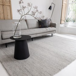 Wollen Vloerkleed Lichtgrijs Vik Grijs/Antraciet - <a href="https://vloerkledenloods.nl/vloerkleden/wollen-vloerkleed">Wol</a> - 200 x 290 cm - (L)