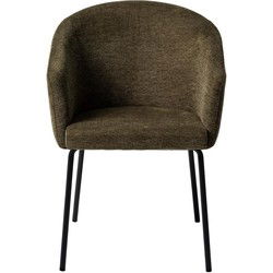 Eetkamerstoel Easton Olive Groen Fabric - Giga Living - Set van 2