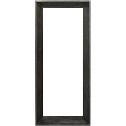 PTMD Kyro Black acacia wood rectangle mirror small
