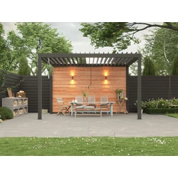 Aluminium pergola premium met lamellen, 400 x 300 cm