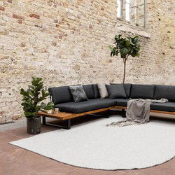 Buitenkleed Ronde hoek - Mono - Grijs/Wit - Dubbelzijdig - EVA Interior - Polypropyleen - 240 x 340 - (XL)