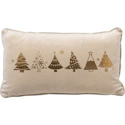 Textino TREES - Kussenhoes 30x50 cm - Kerst - Whisper White - wit - Textino