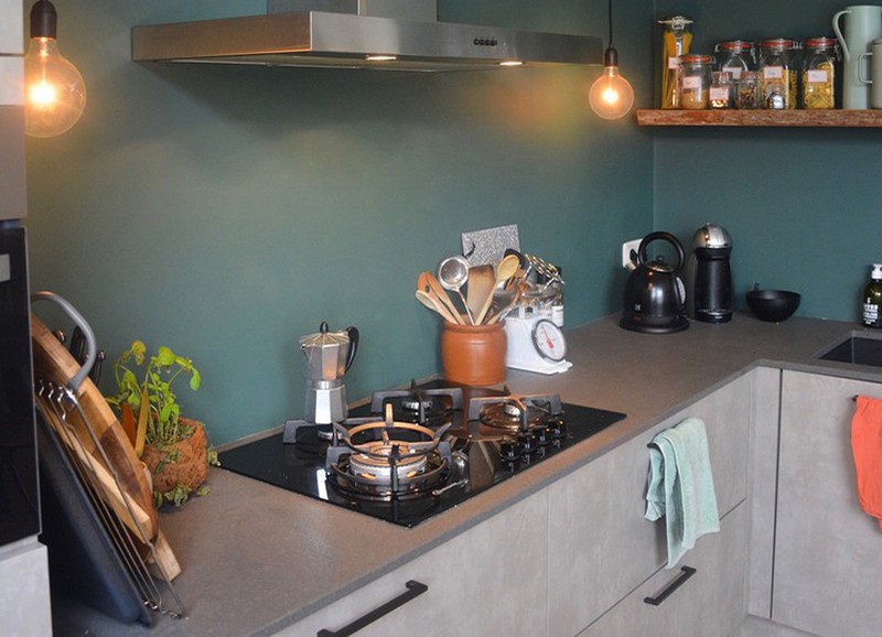 5x keukens met groene muren
