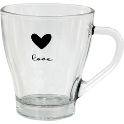 Clayre & Eef Theeglas  200 ml Glas Hart Love Theemok