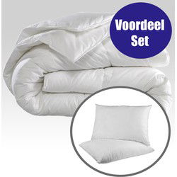 Voordeelset Enkel Dekbed + Hoofdkussen-240 x 200 cm