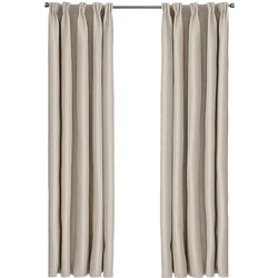 Larson - Luxe effen blackout gordijn - met haken - 3m x 2.5m - Beige