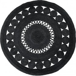 Nordal Ball karpet zwart Ø150 cm