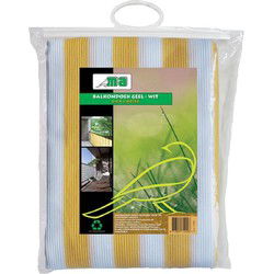 Balkondoek - zonnescherm - geel/wit - 0,9 x 5m- privacy scherm - Balkonschermen