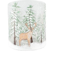 PTMD Windlicht Xmas - 11x11x13 cm - Glas - Transparant