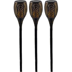 Set van 5x stuks solar tuinlampen/fakkels met vlameffect op zonne-energie 78 cm - Fakkels