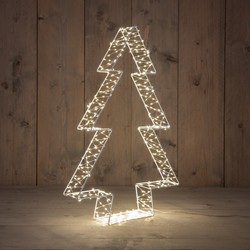 Metal 56 cmx7 cm 3D Tree White With 540Led Warm White