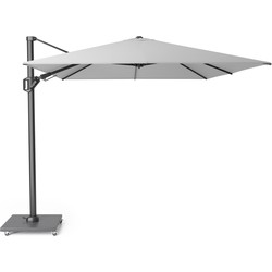 Challenger T2 350x260 cm lichtgrijs zweefparasol zonwering - Platinum