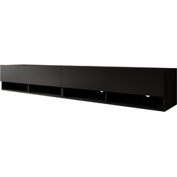 Meubella - TV-Meubel Asino - Mat Zwart - 200 cm
