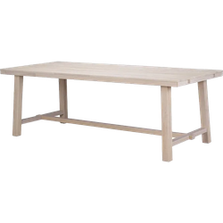 Brooklyn verlengbare houten eettafel whitewash - 220 x 95 cm