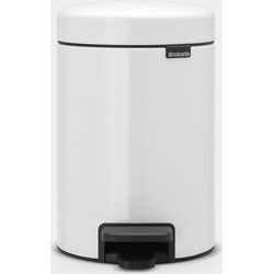 NewIcon Pedaalemmer, 3 liter, kunststof binnenemmer - White
