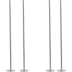 4x stuks Cocktailstampers/roerstaafjes RVS 21 cm - Herbruikbare cocktailroerders - Cocktailprikkers