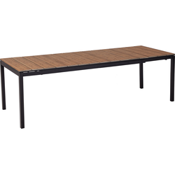 TOFANE - Tafel uitschuifbaar - Lichtbruin - 198/248 x 90 - Aluminium