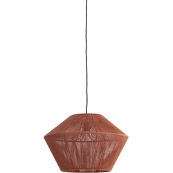 Light&living Hanglamp Ø50x33,5 cm FUGIA jute steenrood