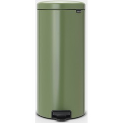 NewIcon Pedal Bin, 30 litre, Soft Closing, Plastic Inner Bucket - Moss Green