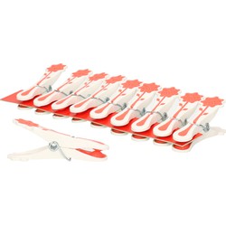 Concorde wasknijpers -10x - rood - kunststof - 8 cm - Knijpers