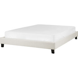 ROANNE - Tweepersoonsbed - Lichtbeige - 160 x 200 cm - Polyester