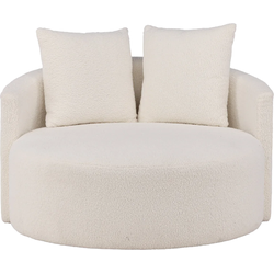 RebellenClub Vaian Lounge Fauteuil XXL - Teddy Stof Bekleding - 2 Kussens